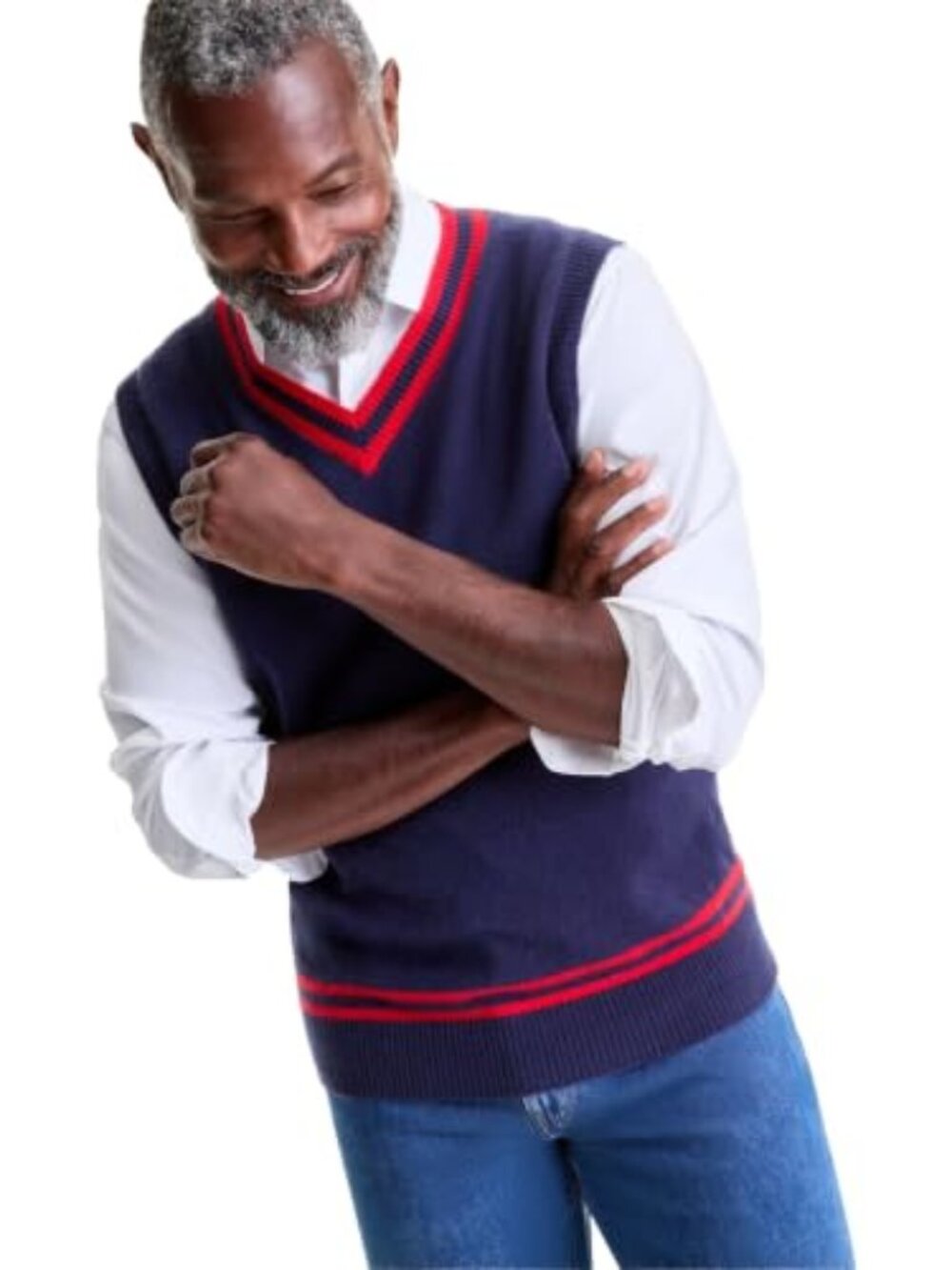 Club Room Men's Cashmere Sweater Vest, Red, Large NWT